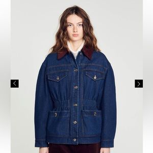 NWT Sandro Reversible Denim Jacket - 38/M